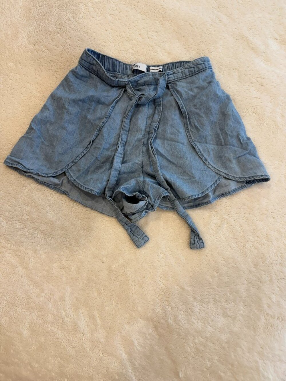 Hollister Blue Skorts with Wrap-Effect Design